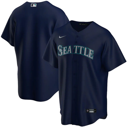 Men's Seattle Mariners ACTIVE PLAYER Custom Navy Cool Base Stitched Jersey